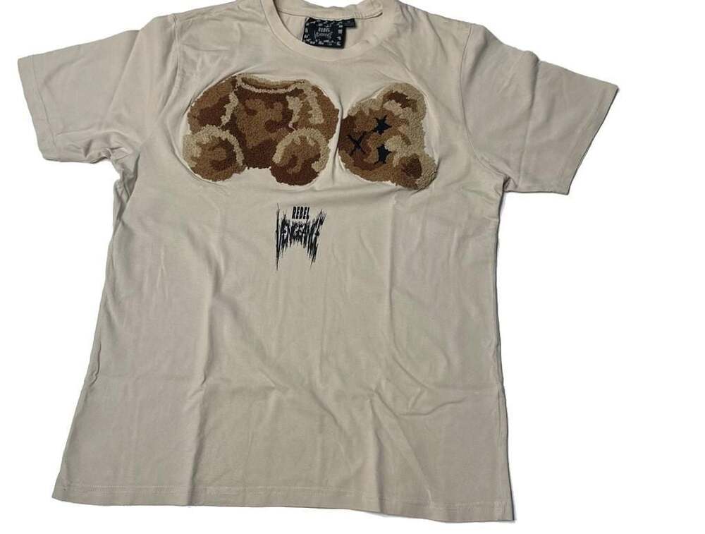 Rebel Mind Sand Teddy Bear Graphic Streetwear T-Shirt